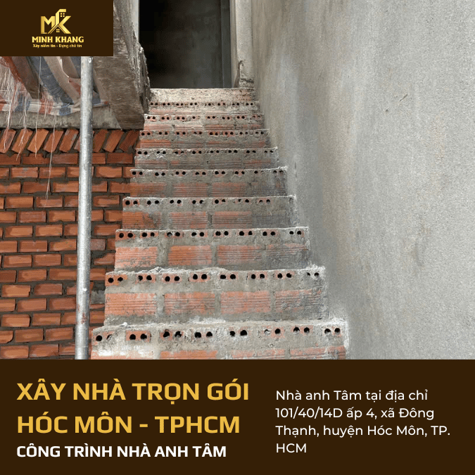 Công trình xây nhà trọn gói tại Hóc Môn – Nhà anh Tâm